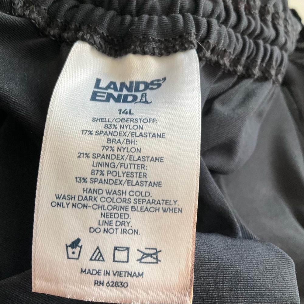Lands' End Black Women's One Piece Swimsuit - Picture 6 of 6